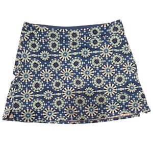 Tranquility by Colorado Clothing Women's Medium Printed Pull On Skort Blue White